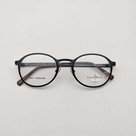 🕶️Cole Haan Brown Horn CH237 Eyeglasses 50/21/140 | ALH339🕶️​ - Picture 1 of 9